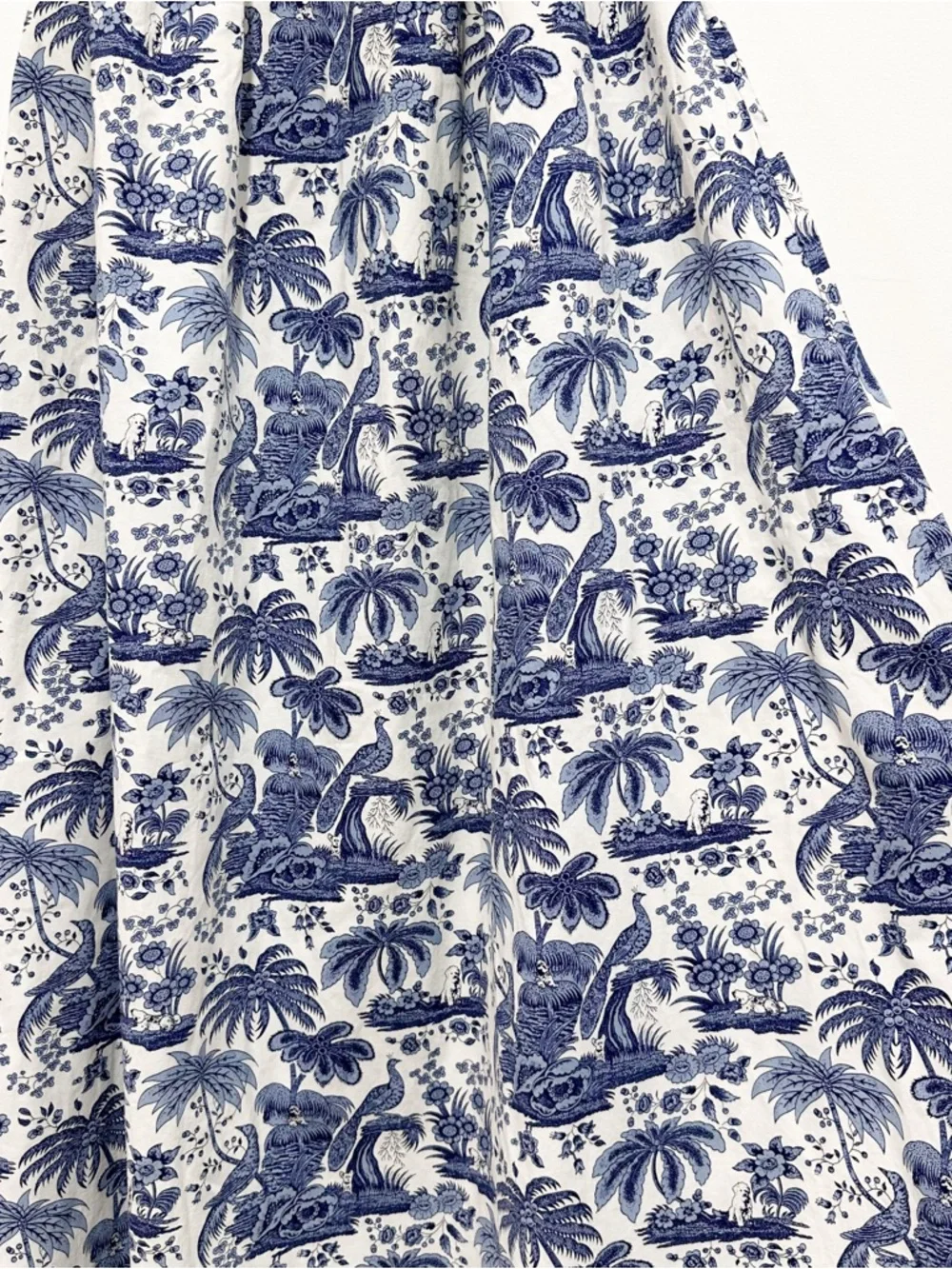 Staud Myla Halter Cutout Printed Cotton-Blend Poplin Maxi Dress in Blue Toile - Picture 7 of 13